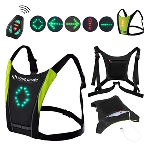 LED Turn Signal Safety Vest Adjustable For Running Cycling